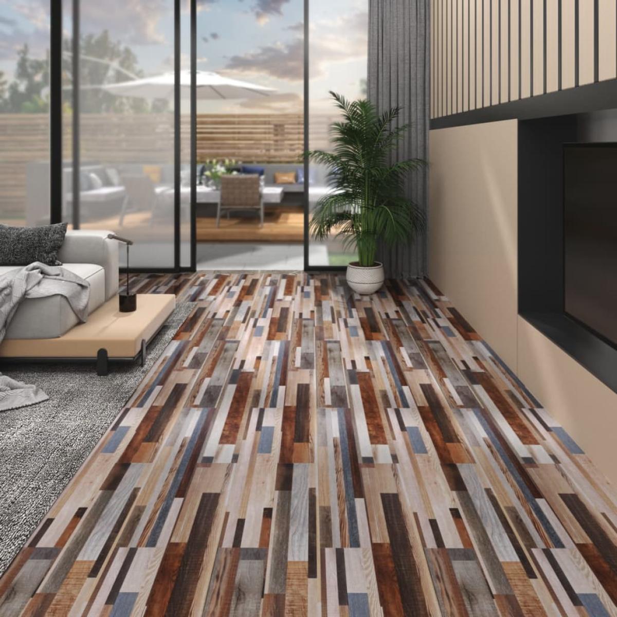 Lamas para suelo de PVC autoadhesivas multicolor 4,46 m² 3 mm