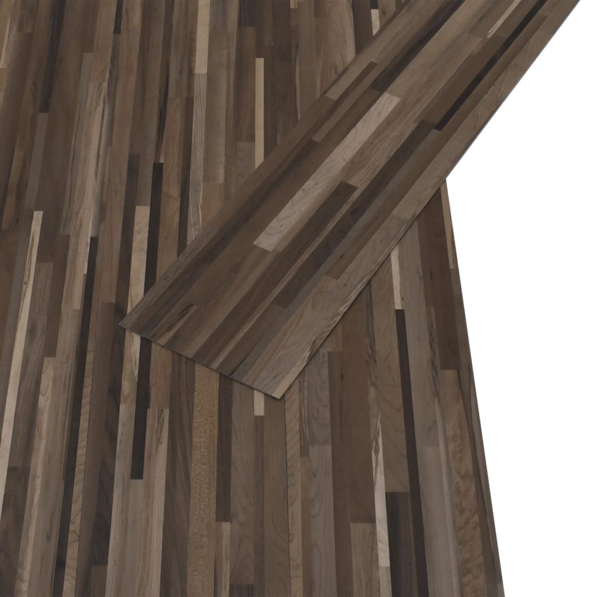 Lamas para suelo de PVC autoadhesivas marrón a rayas 5,02m² 2mm
