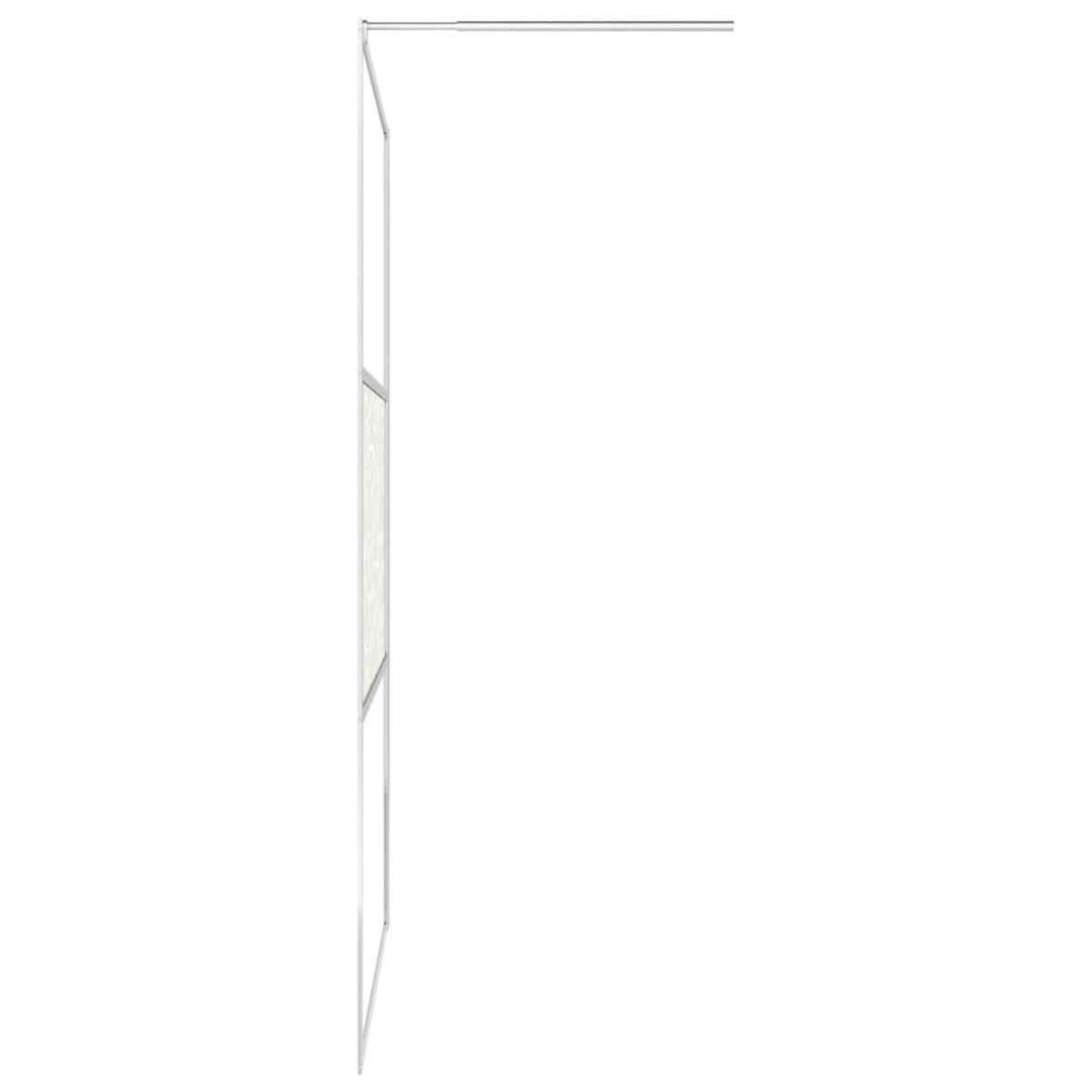 Mampara de ducha accesible vidrio ESG diseño piedras 80x195 cm