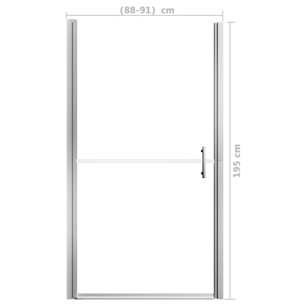 Puerta de ducha de vidrio templado 91x195 cm