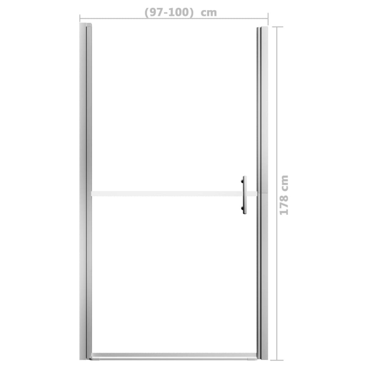 Puerta de ducha de vidrio templado 100x178 cm