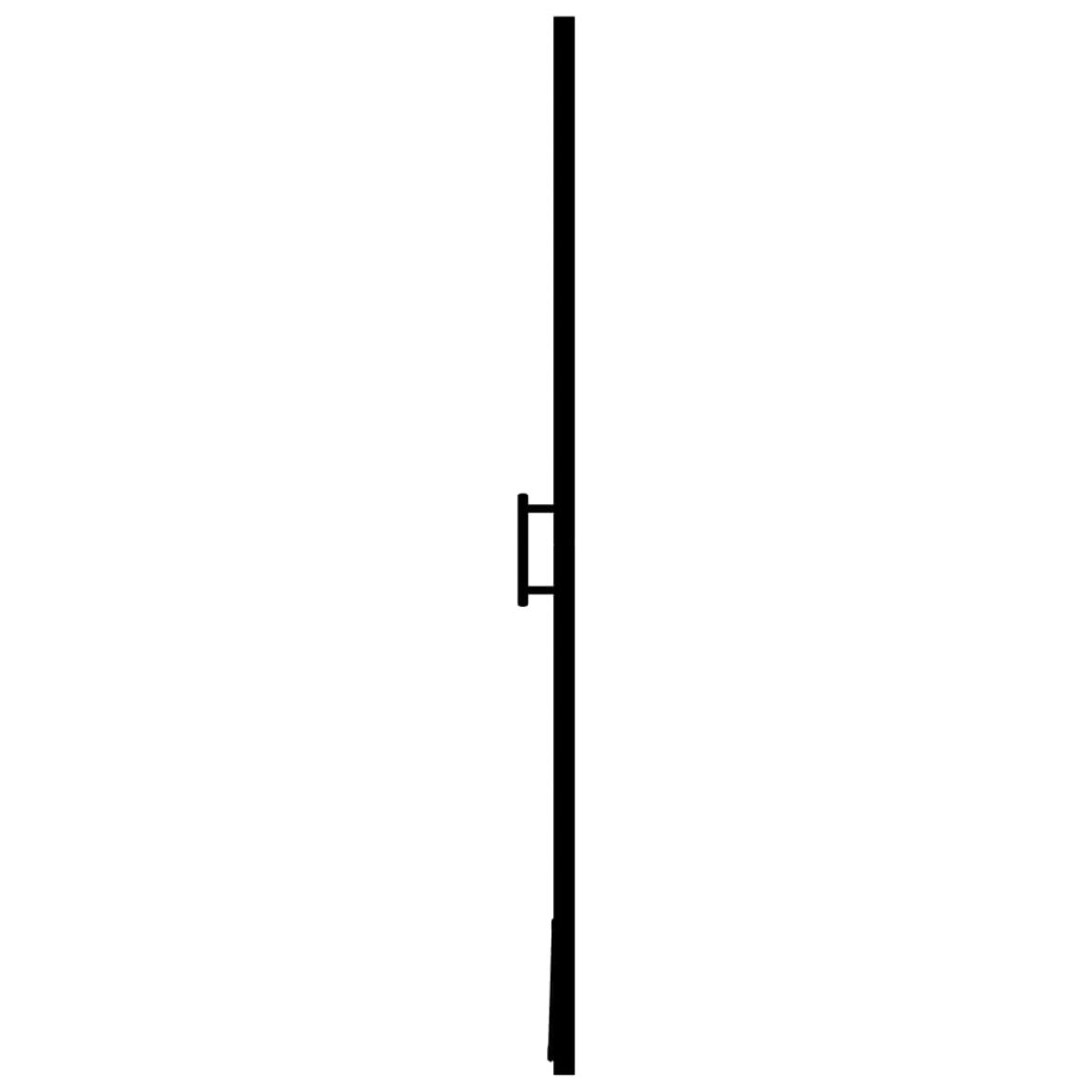 Puerta de ducha de vidrio templado esmerilado negra 81x195 cm