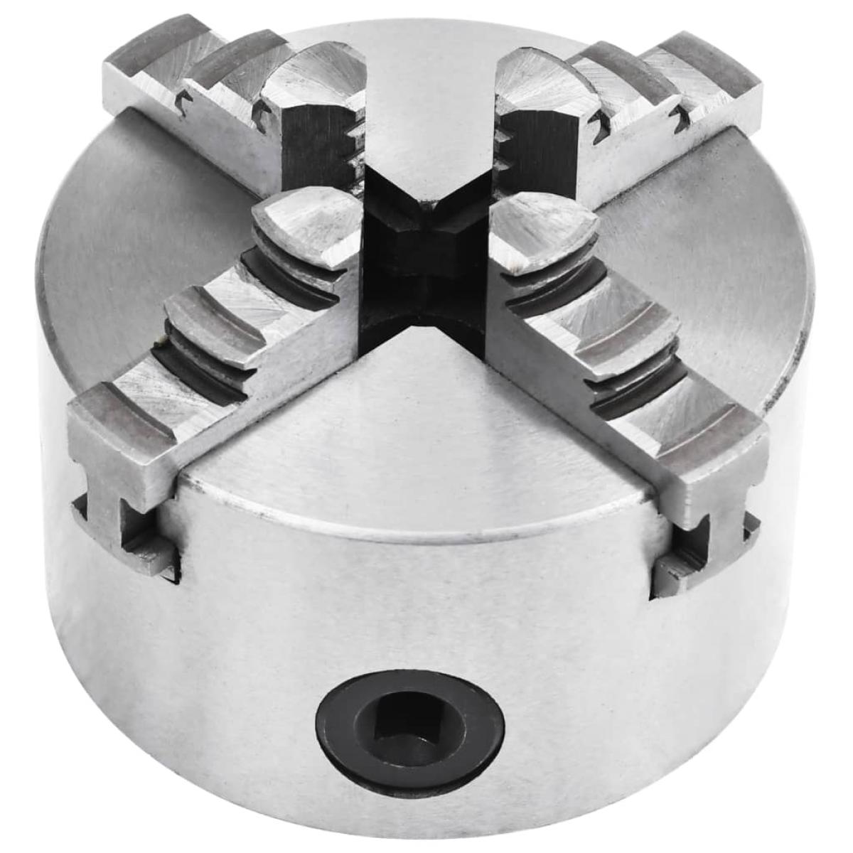 Mandril de torno autocentrante de 4 mordazas 100 mm acero