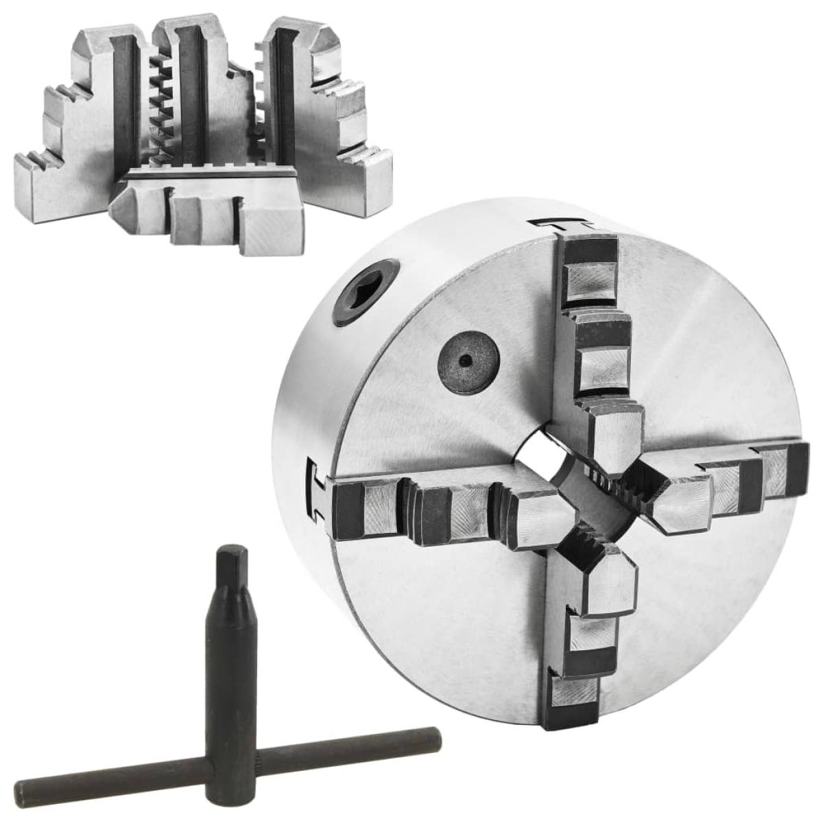 Mandril de torno autocentrante de 4 mordazas 160 mm acero