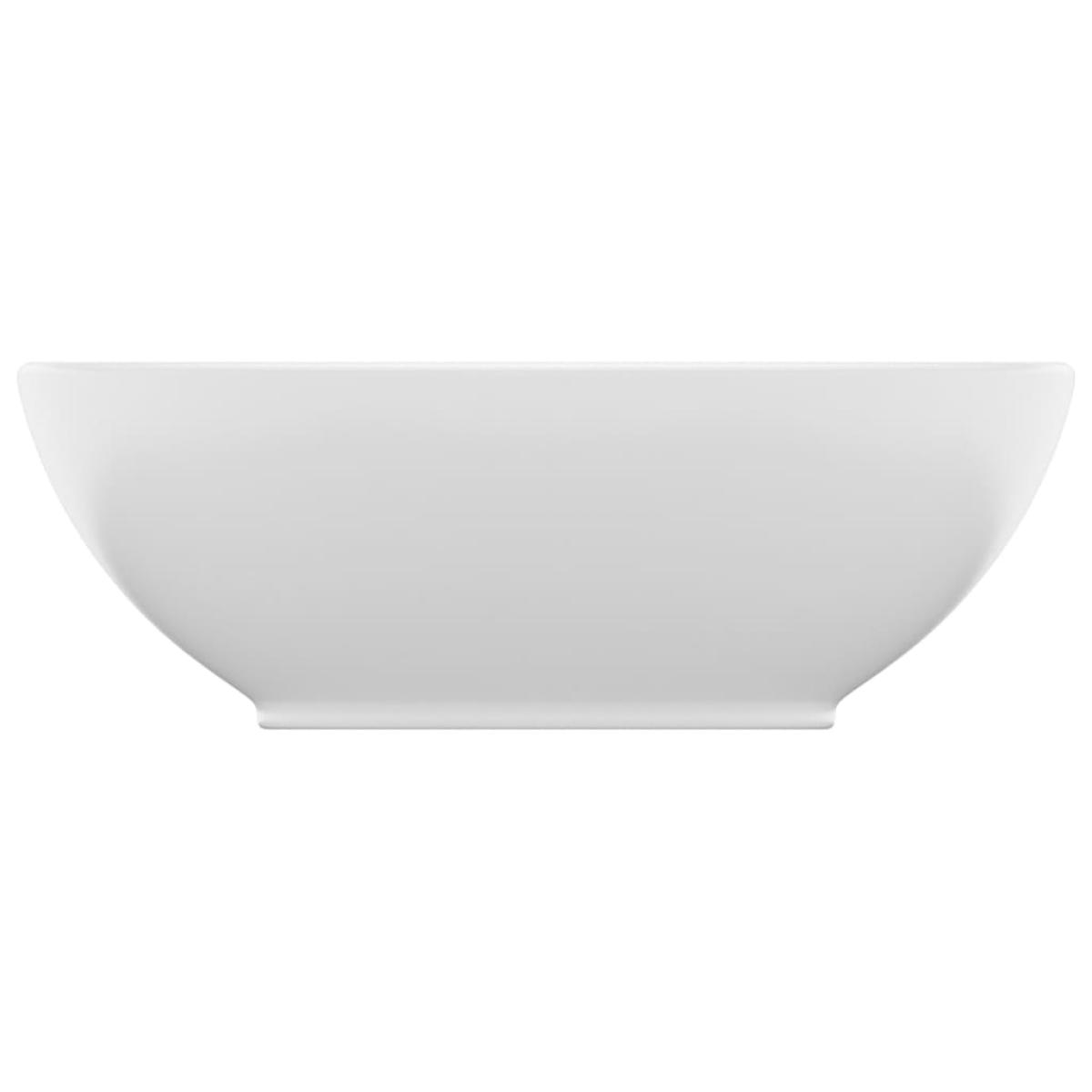 Lavabo de lujo ovalado cerámica blanco mate 40x33 cm 