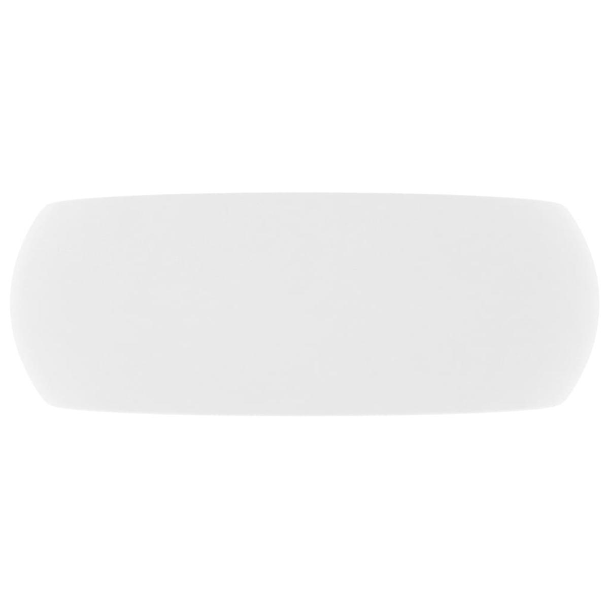 Lavabo de lujo redondo cerámica blanco mate 40x15 cm 