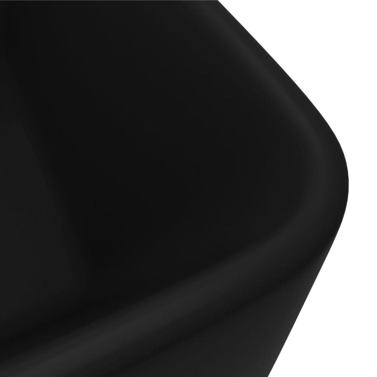 Lavabo de lujo de cerámica negro mate 41x30x12 cm
