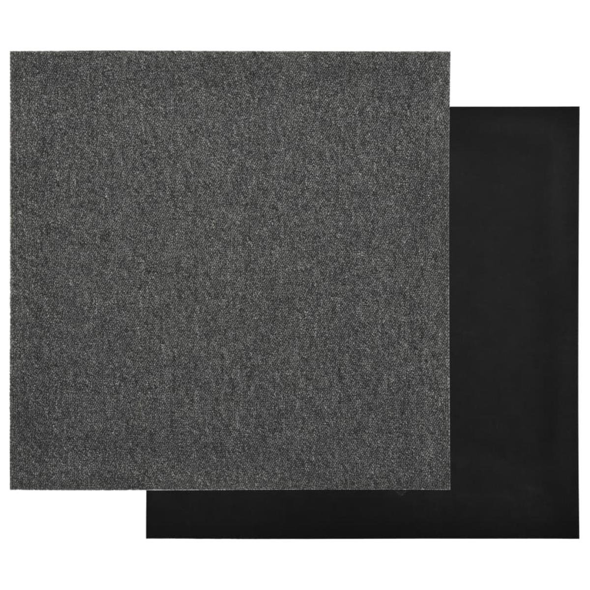Baldosas de suelo de moqueta 20 uds 5m² 50x50cm gris antracita