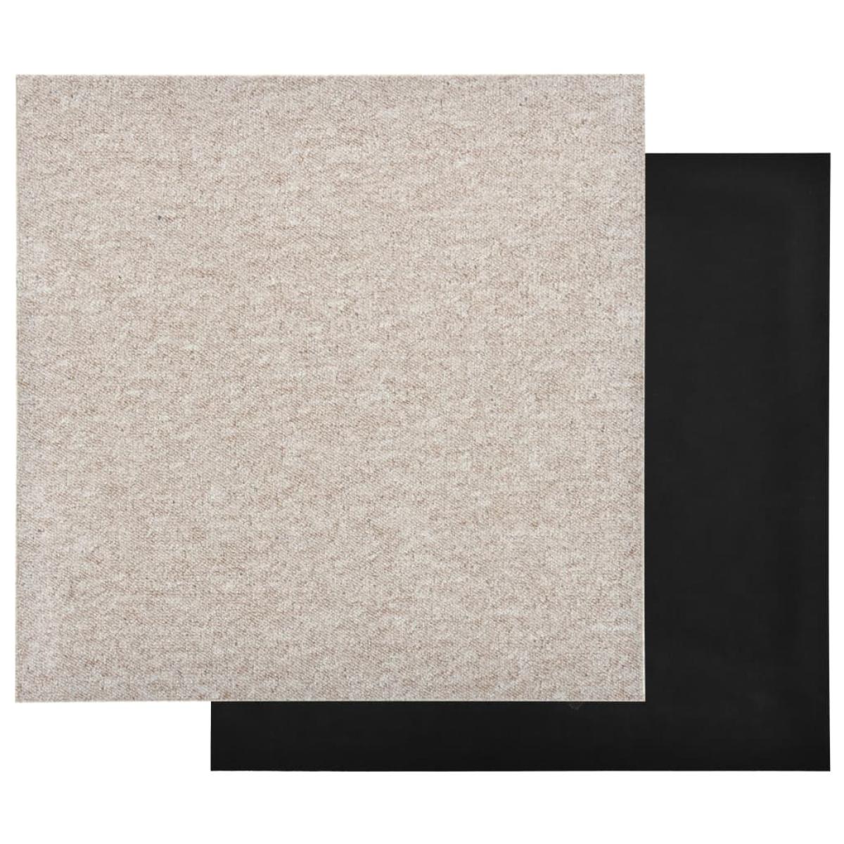 Baldosas de suelo de moqueta 20 uds 5 m² 50x50 cm beige claro
