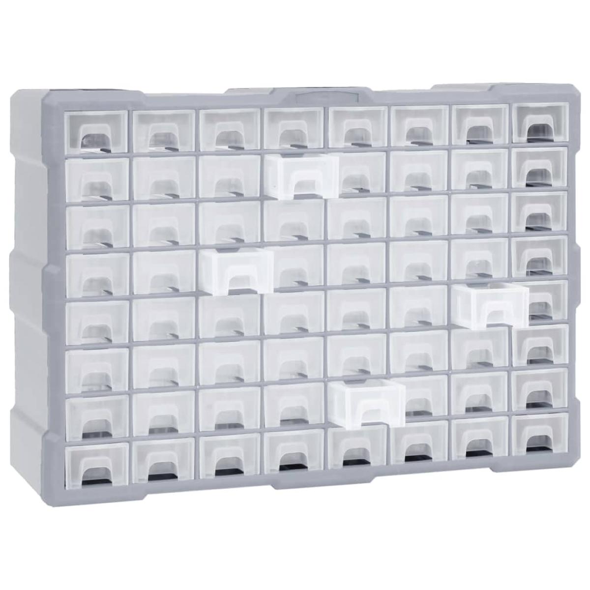 Organizador multicajones con 64 cajones 52x16x37,5 cm