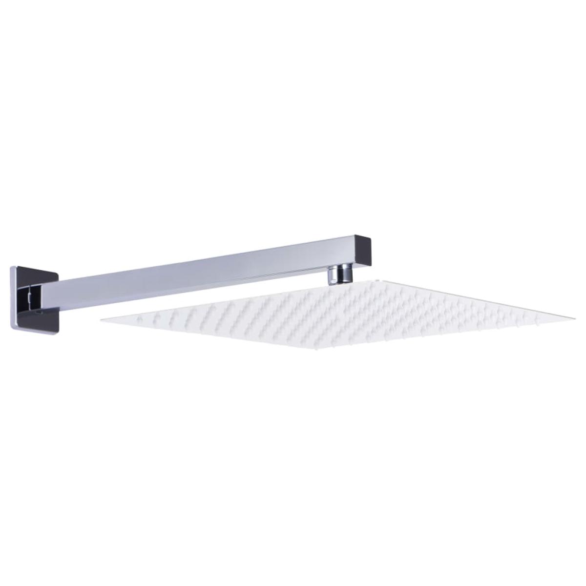 Barra de soporte ducha cuadrada acero inox 201 plateado 40 cm