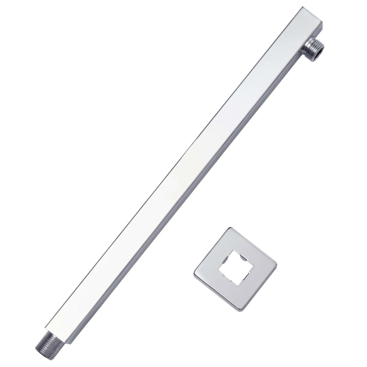 Barra de soporte ducha cuadrada acero inox 201 plateado 40 cm