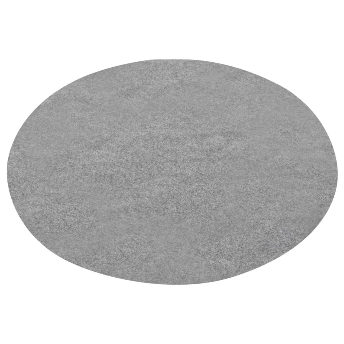 Césped artificial con tacos redondo Ø130 cm gris