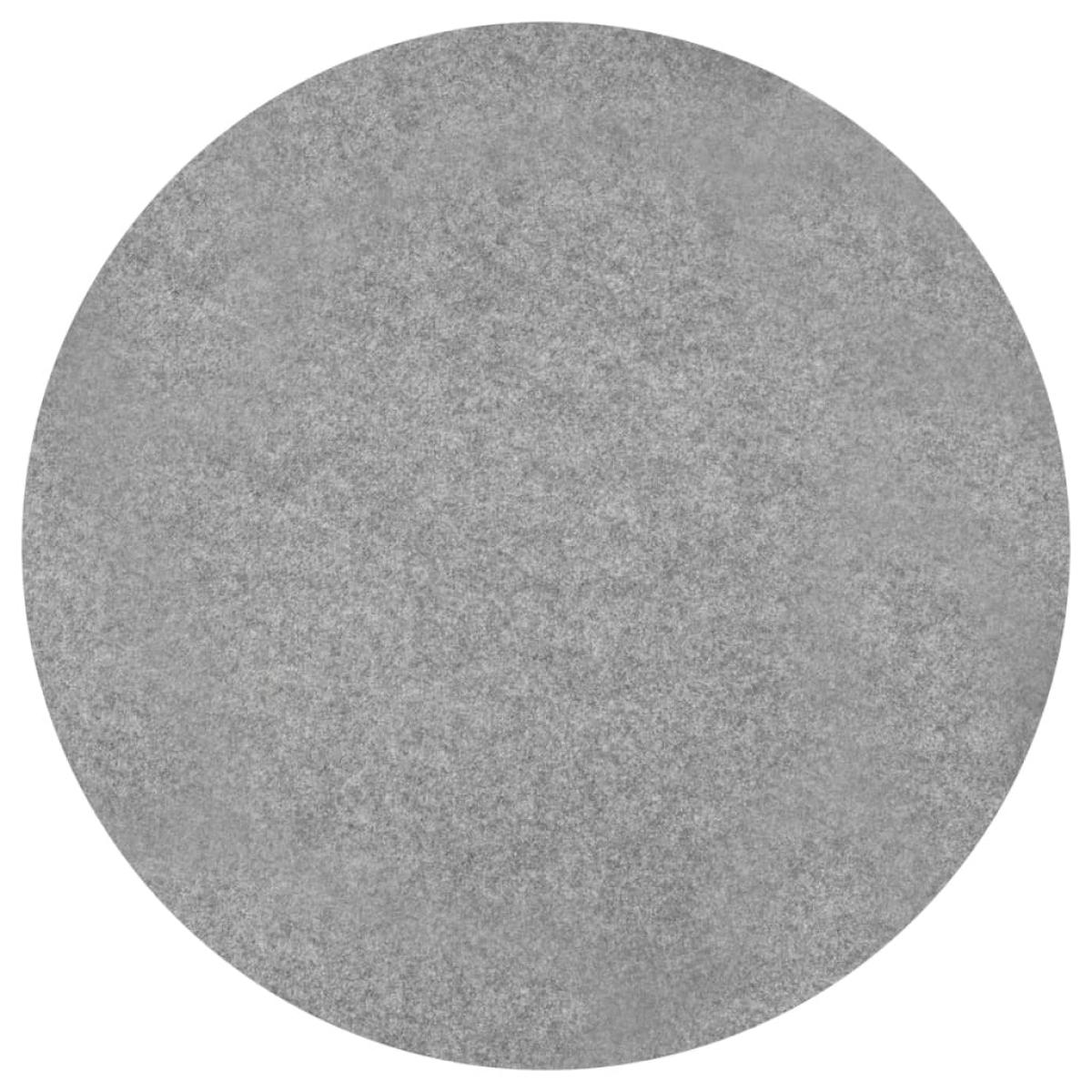 Césped artificial con tacos redondo Ø130 cm gris