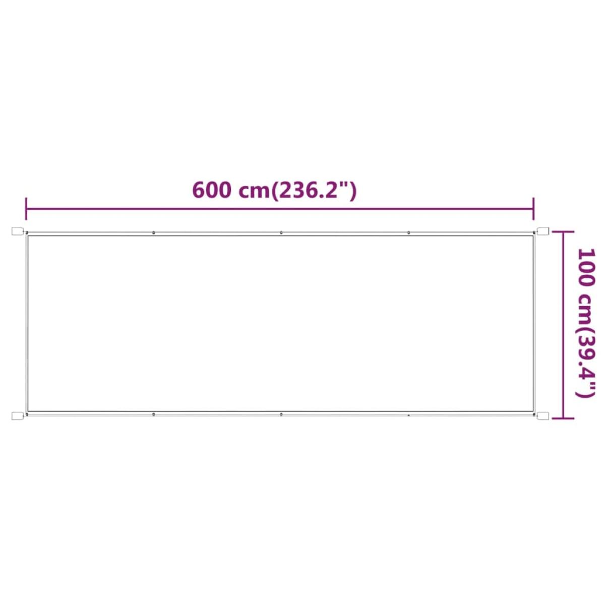 Toldo vertical beige 100x600 cm tela oxford