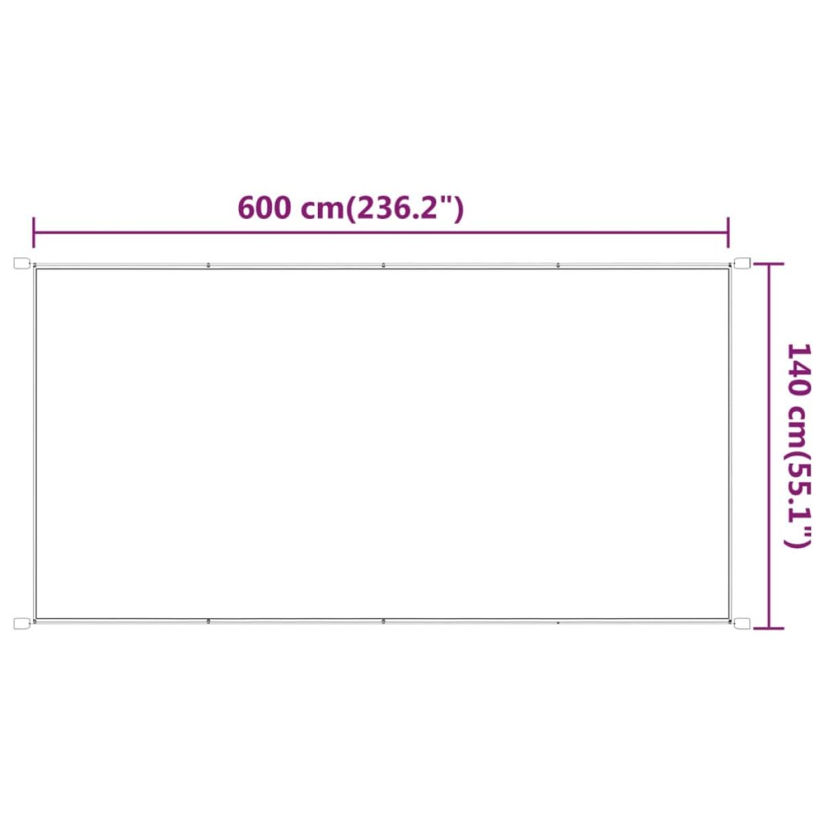 Toldo vertical verde claro 140x600 cm tela oxford