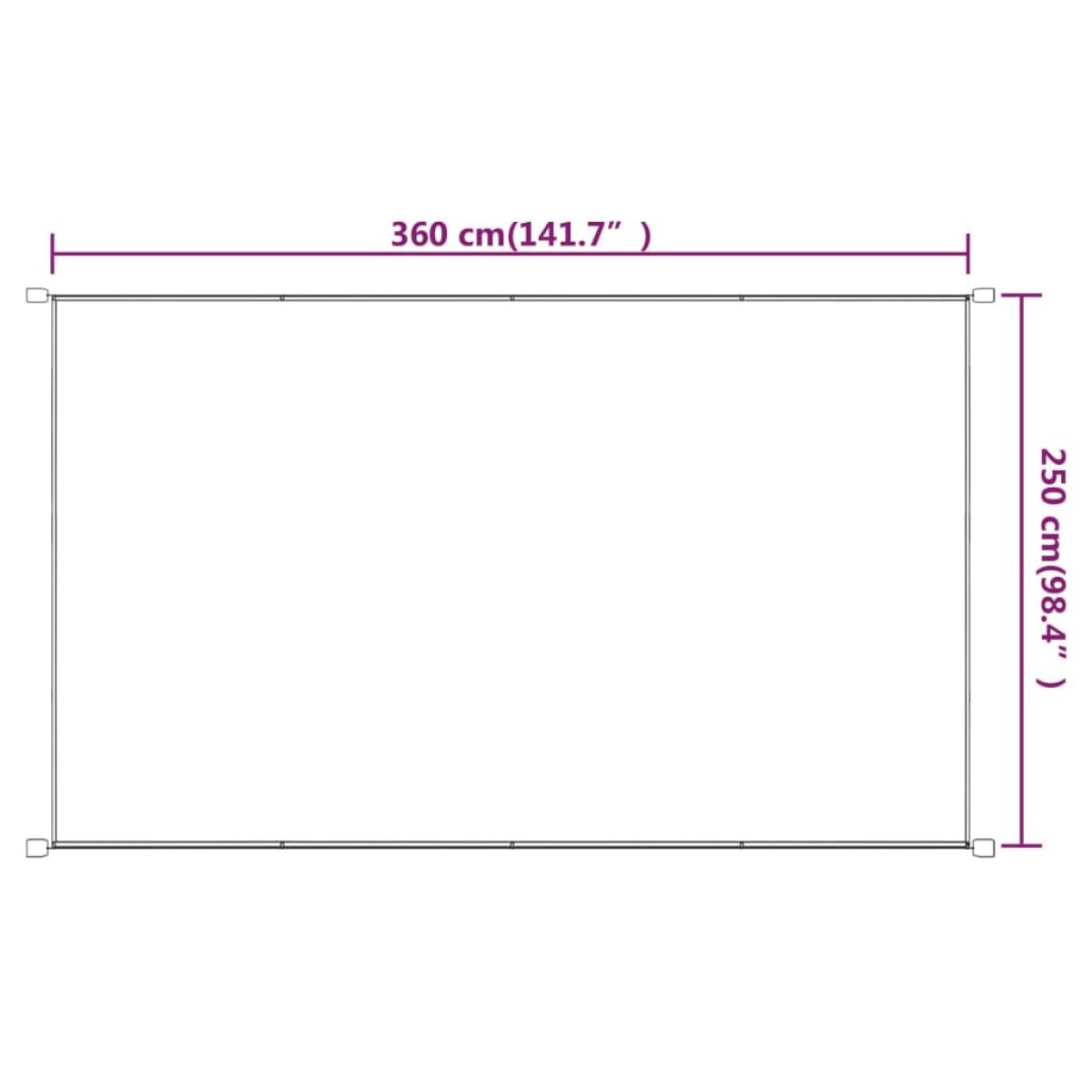 Toldo vertical tela oxford gris taupé 250x360 cm