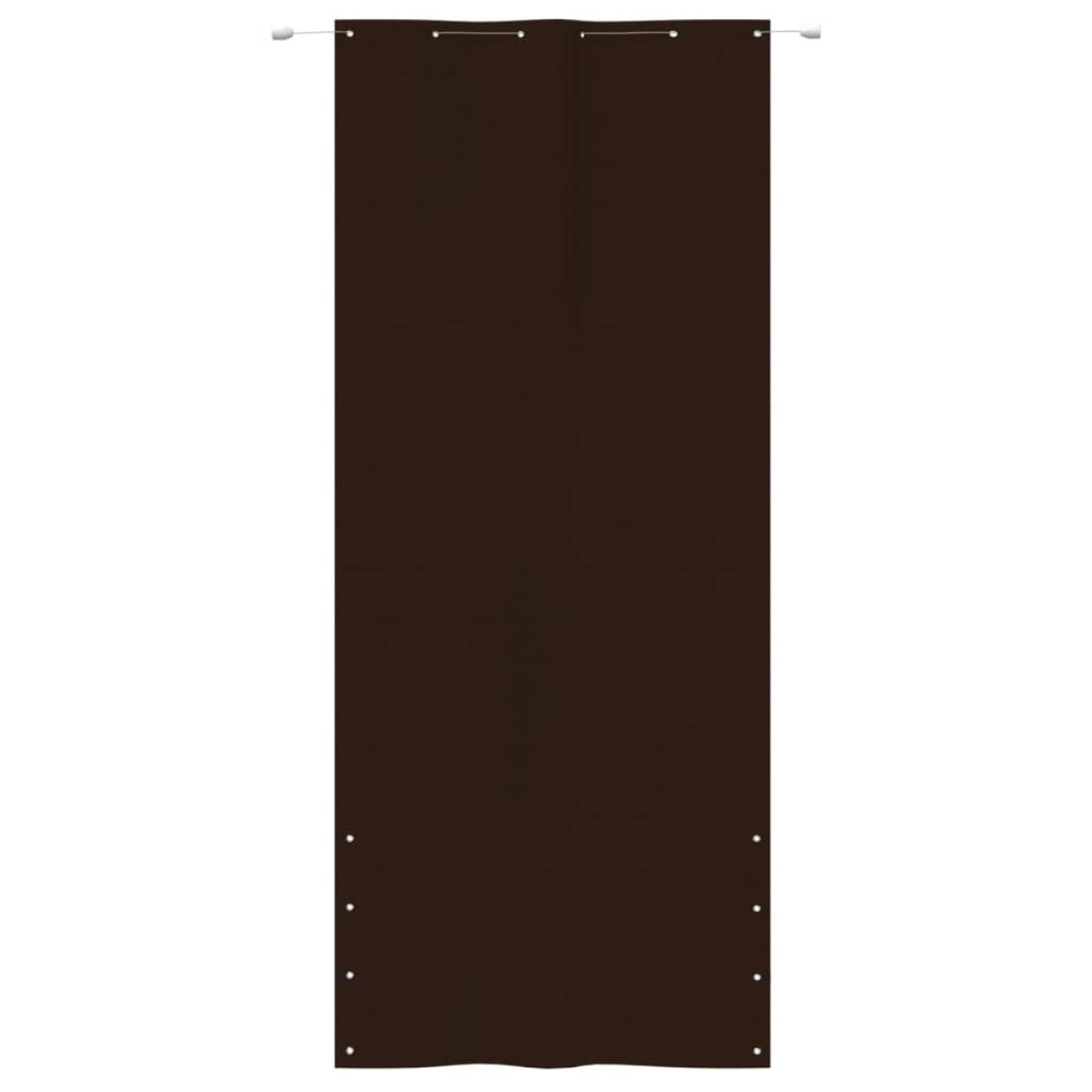 Toldo pantalla para balcón tela oxford marrón 120x240 cm