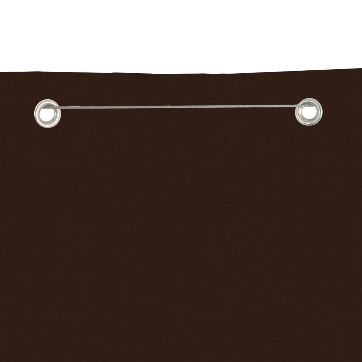 Toldo pantalla para balcón tela oxford marrón 120x240 cm