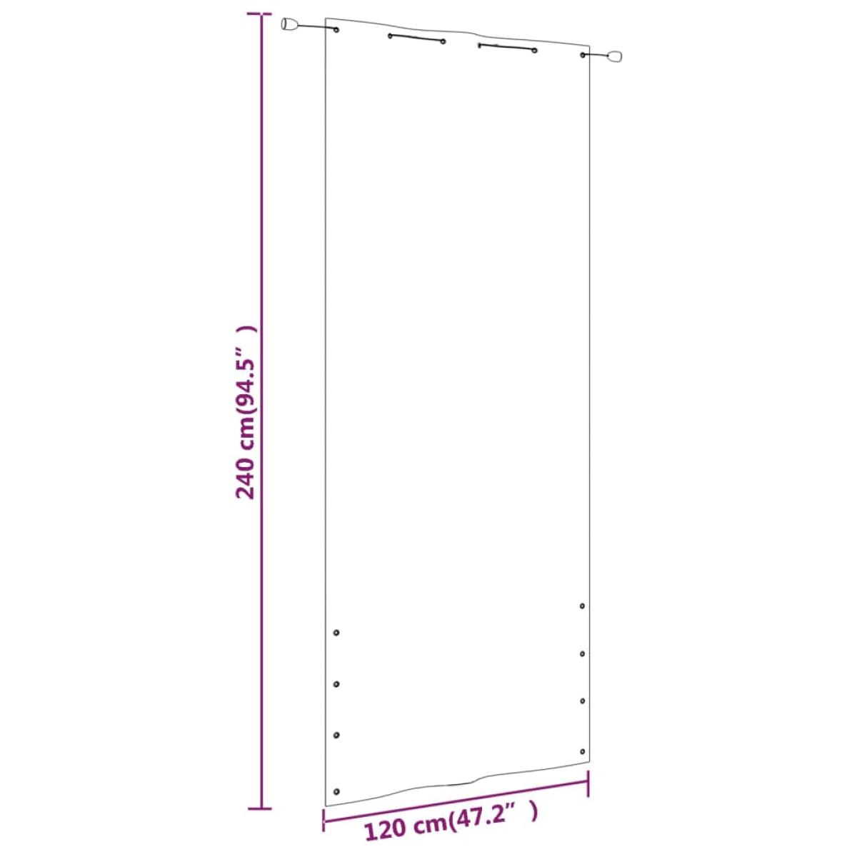 Toldo pantalla para balcón tela oxford marrón 120x240 cm