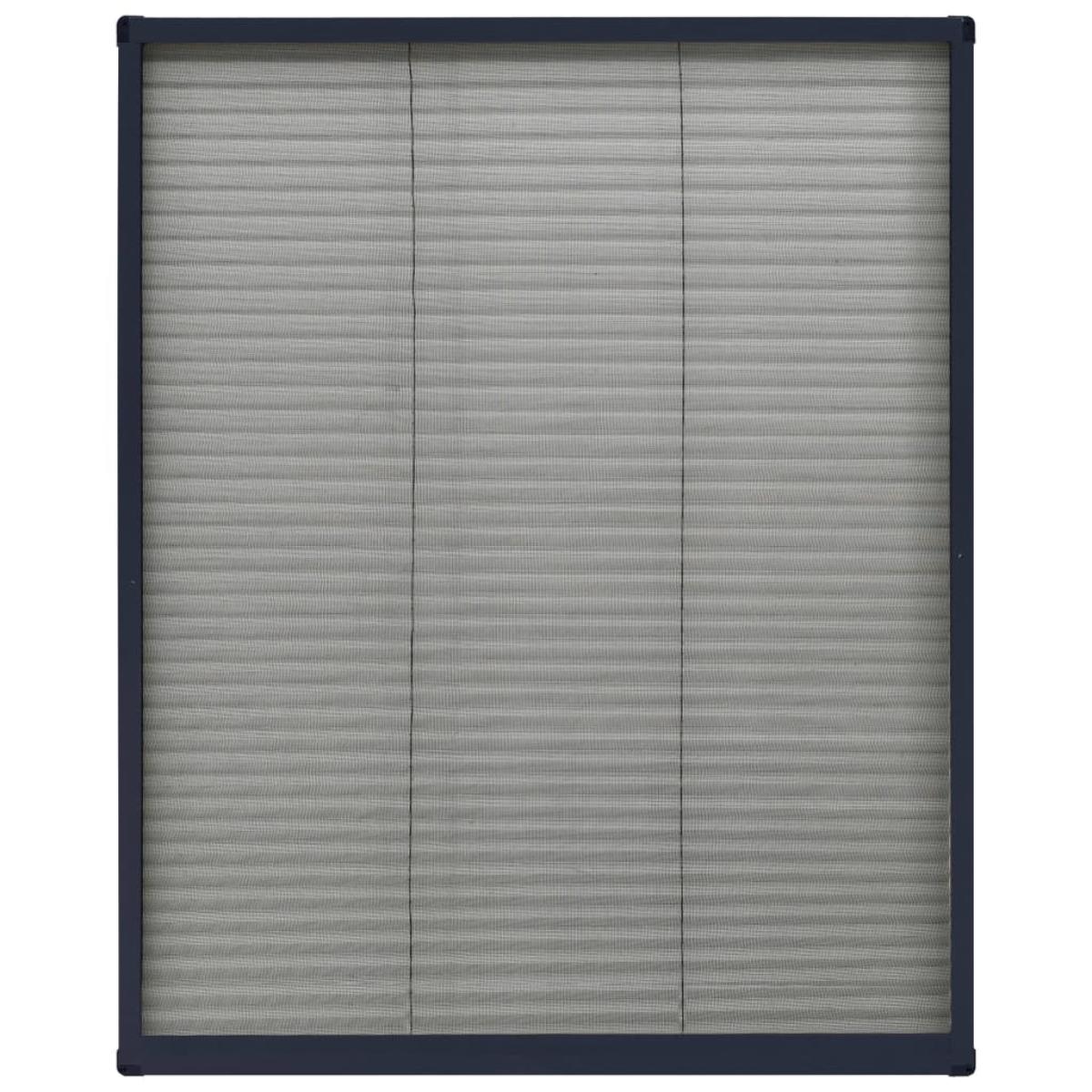 Mosquitera plisada de ventanas aluminio gris antracita 60x80cm