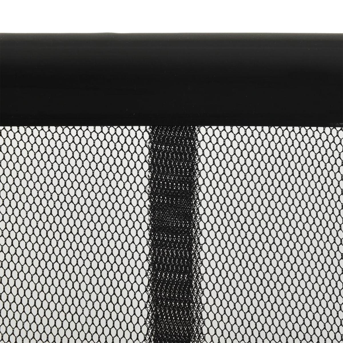 Mosquitera para puerta 5 pzas cortina de malla negro 120x240 cm