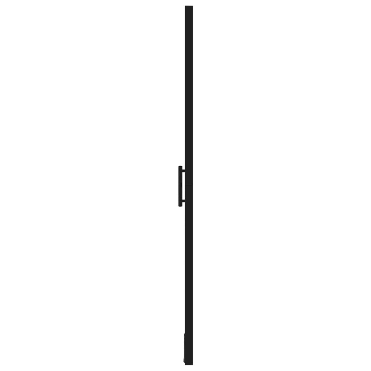 Puertas de ducha de vidrio templado negro 100x178 cm