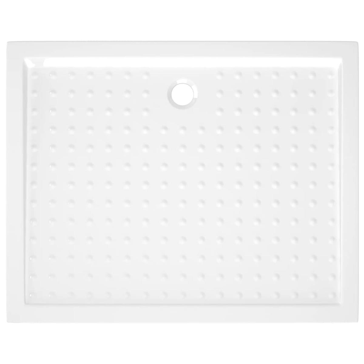 Plato de ducha con puntos ABS blanco 80x100x4 cm