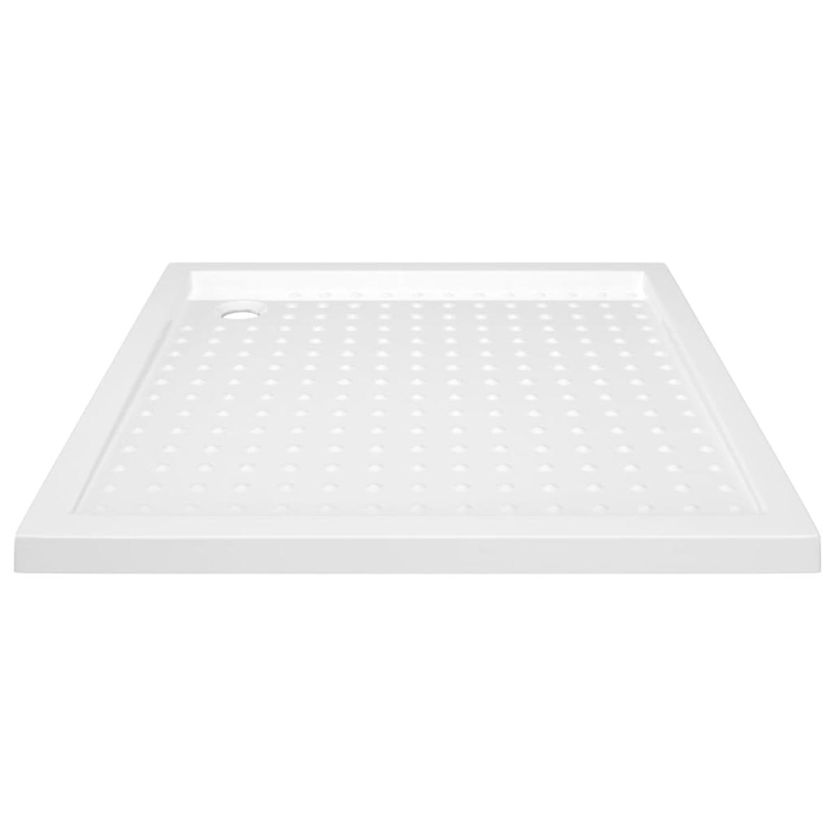 Plato de ducha con puntos ABS blanco 90x90x4 cm