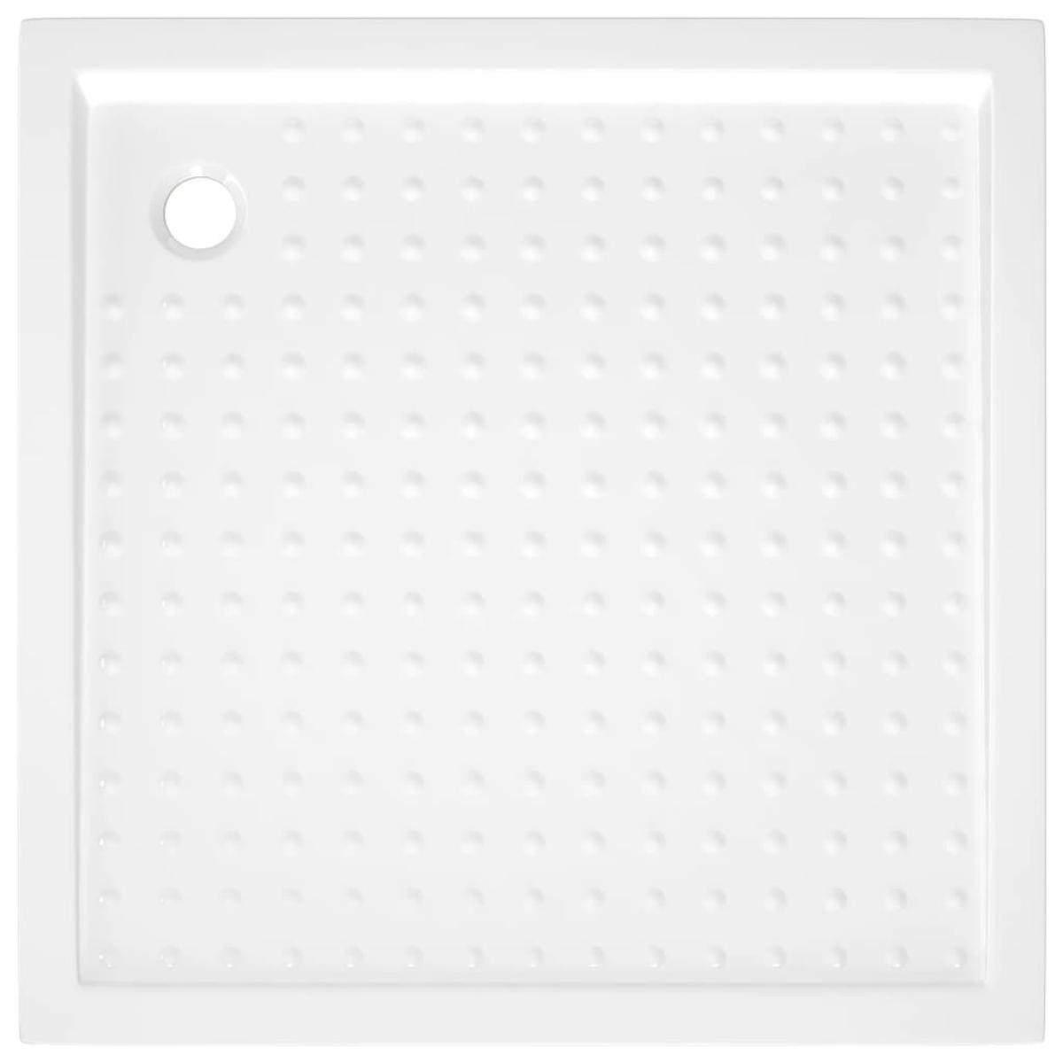 Plato de ducha con puntos ABS blanco 90x90x4 cm