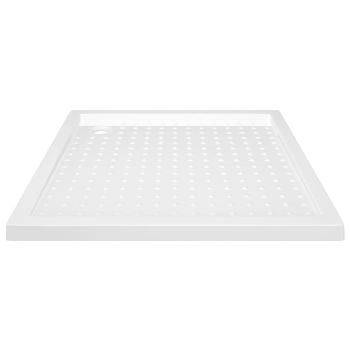 Plato de ducha con puntos ABS blanco 80x80x4 cm