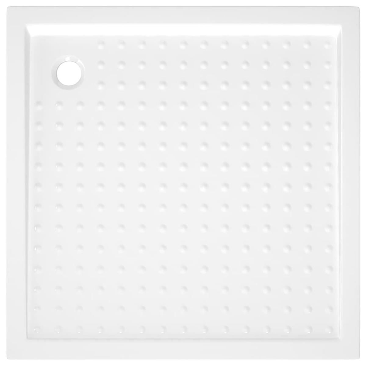 Plato de ducha con puntos ABS blanco 80x80x4 cm