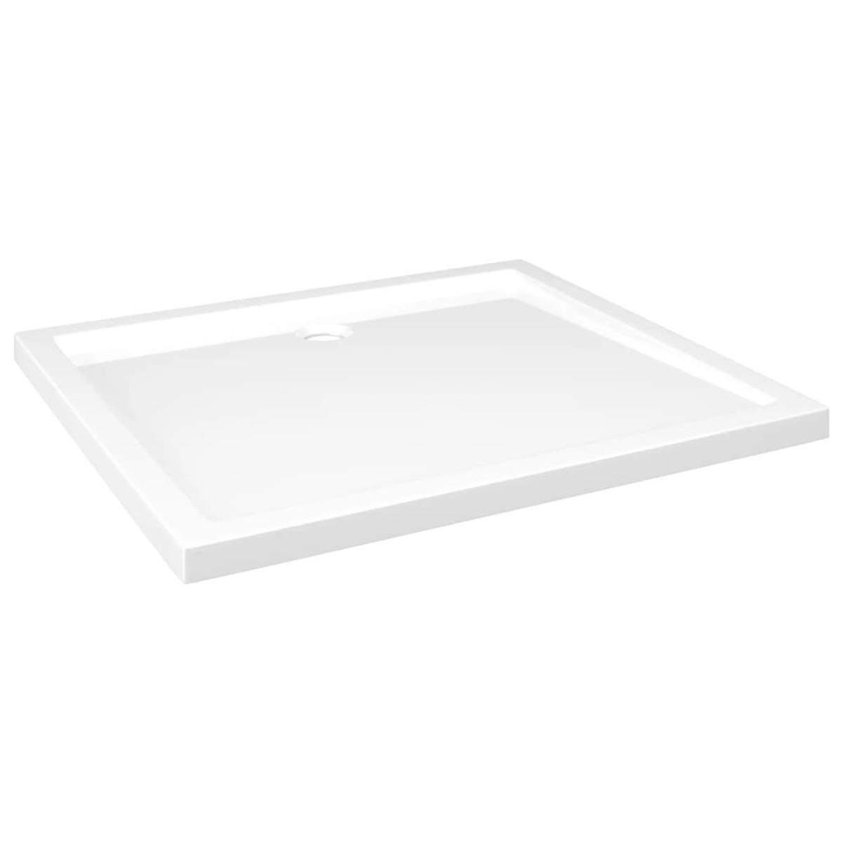 Plato de ducha rectangular blanco ABS 80x90 cm