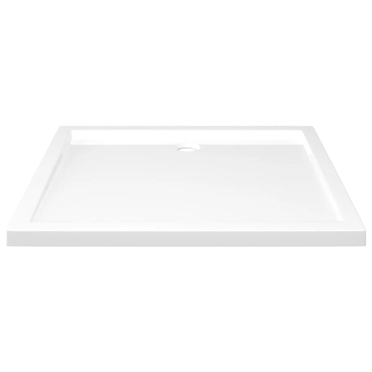 Plato de ducha rectangular blanco ABS 80x90 cm