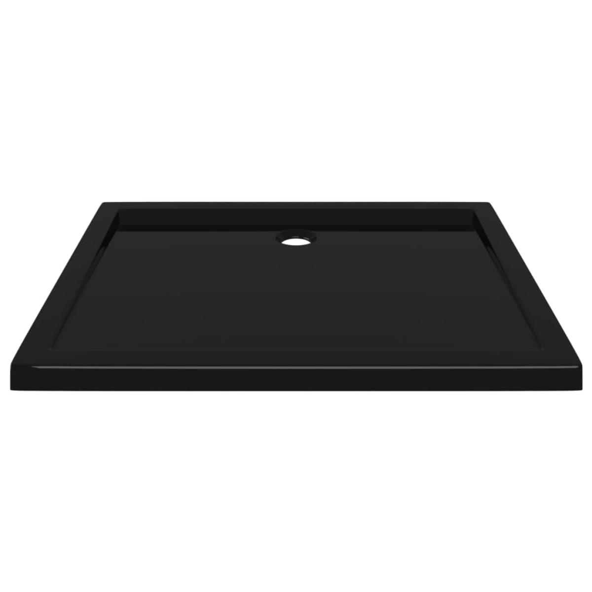 Plato de ducha rectangular negro ABS 80x100 cm