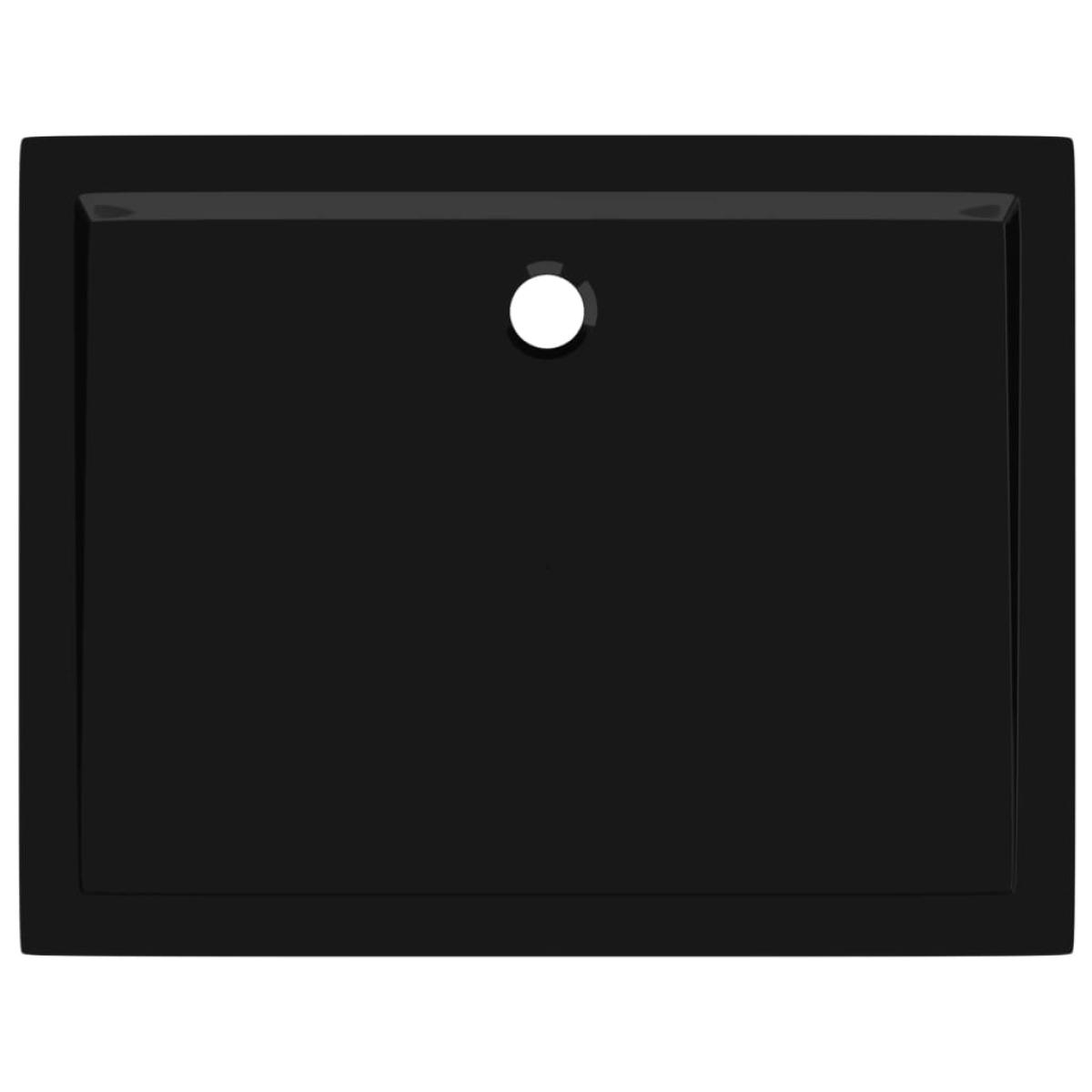 Plato de ducha rectangular negro ABS 80x100 cm