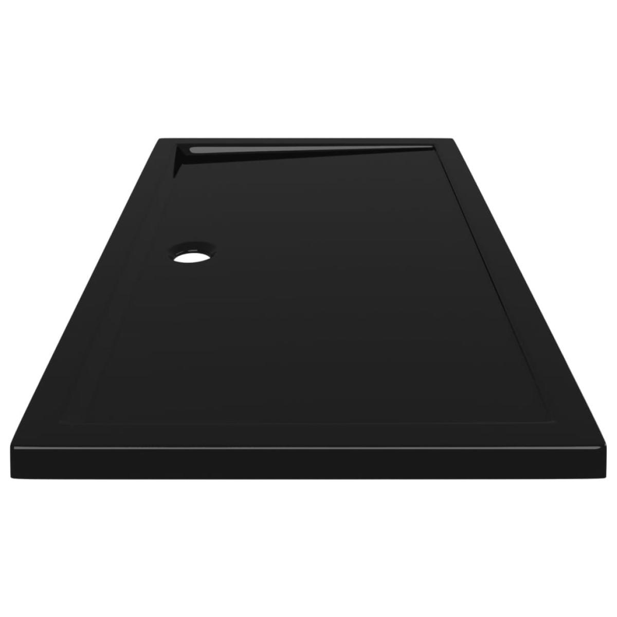 Plato de ducha rectangular negro ABS 70x120 cm