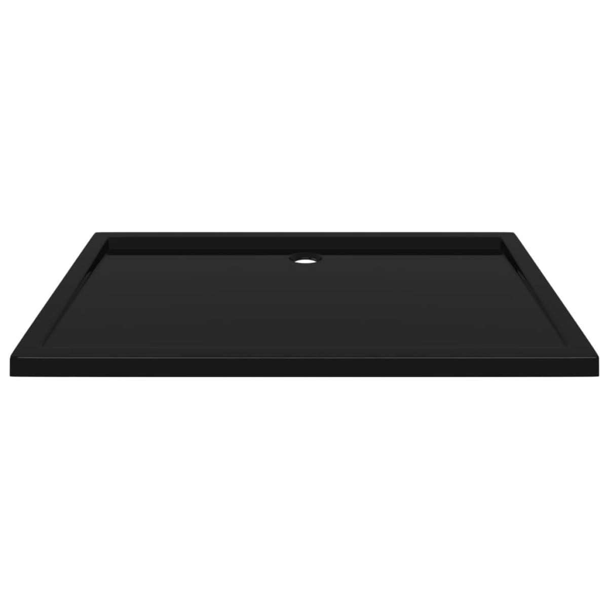 Plato de ducha rectangular negro ABS 80x120 cm