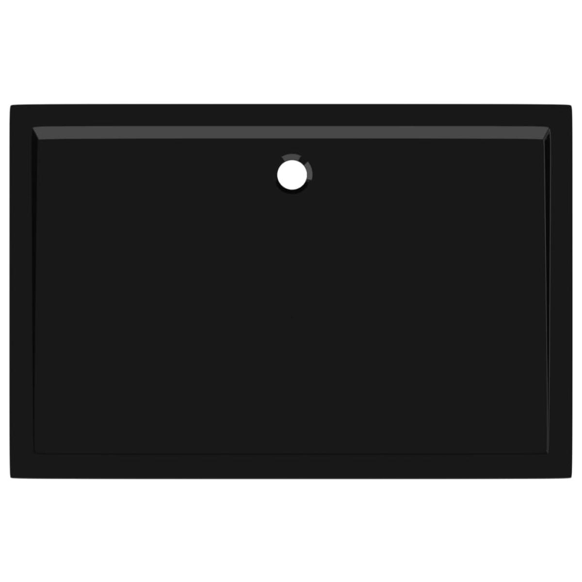 Plato de ducha rectangular negro ABS 80x120 cm