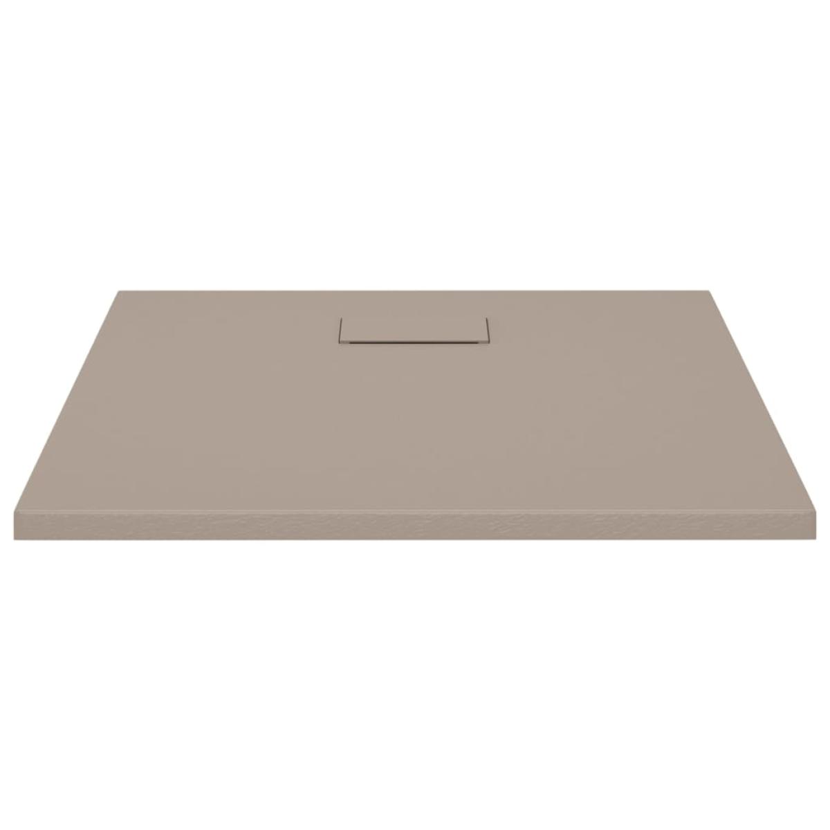 Plato de ducha SMC marrón 80x80 cm