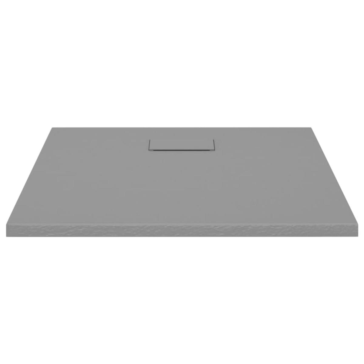 Plato de ducha SMC gris 80x80 cm