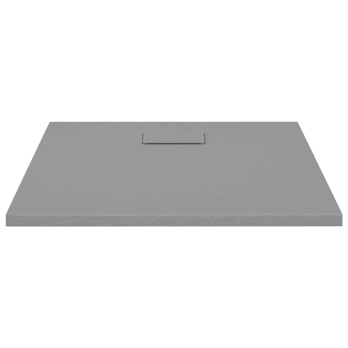 Plato de ducha SMC gris 90x90 cm
