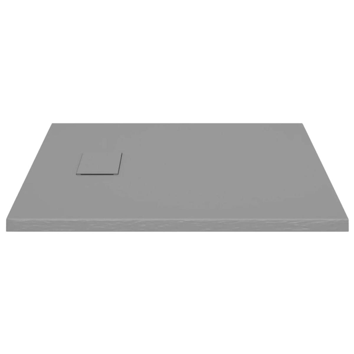Plato de ducha SMC gris 90x90 cm