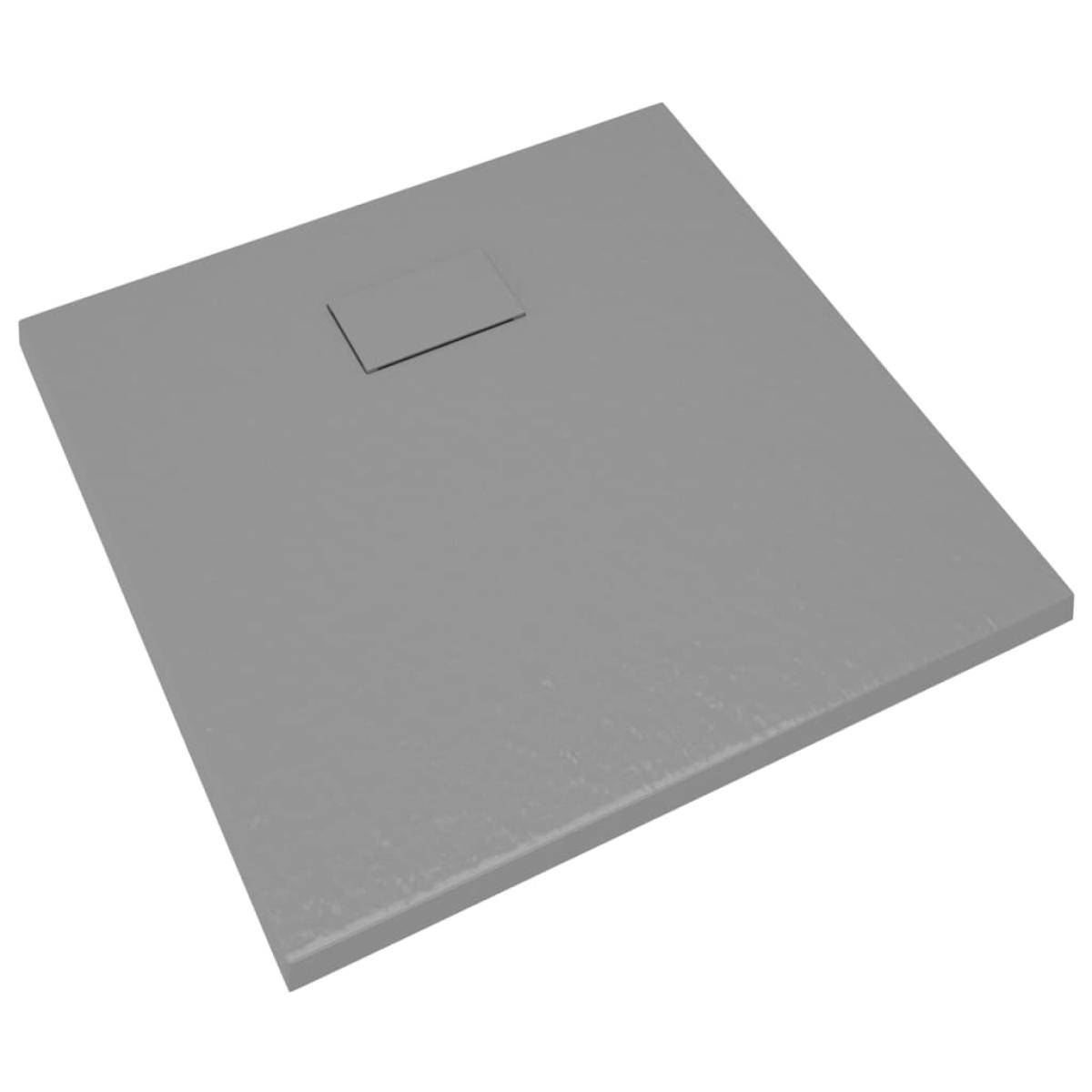 Plato de ducha SMC gris 90x90 cm