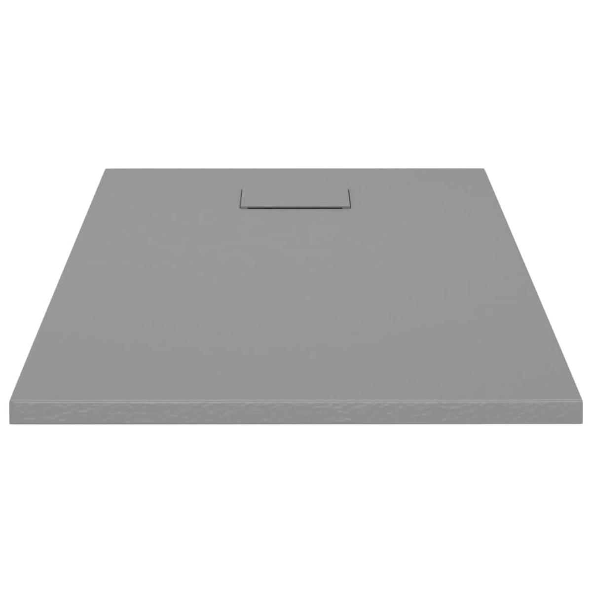 Plato de ducha SMC gris 100x70 cm