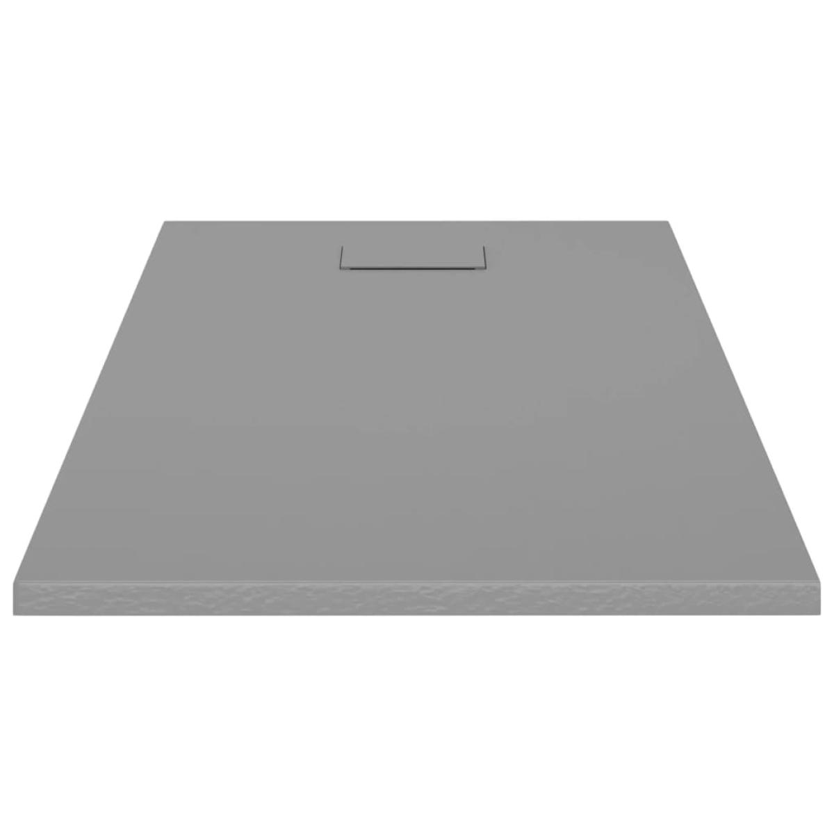 Plato de ducha SMC gris 120x70 cm