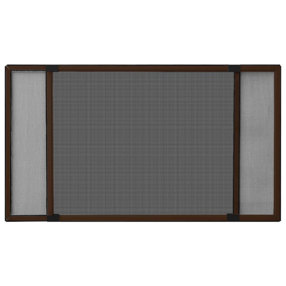 Mosquitera extensible para ventanas marrón (100-193)x75 cm