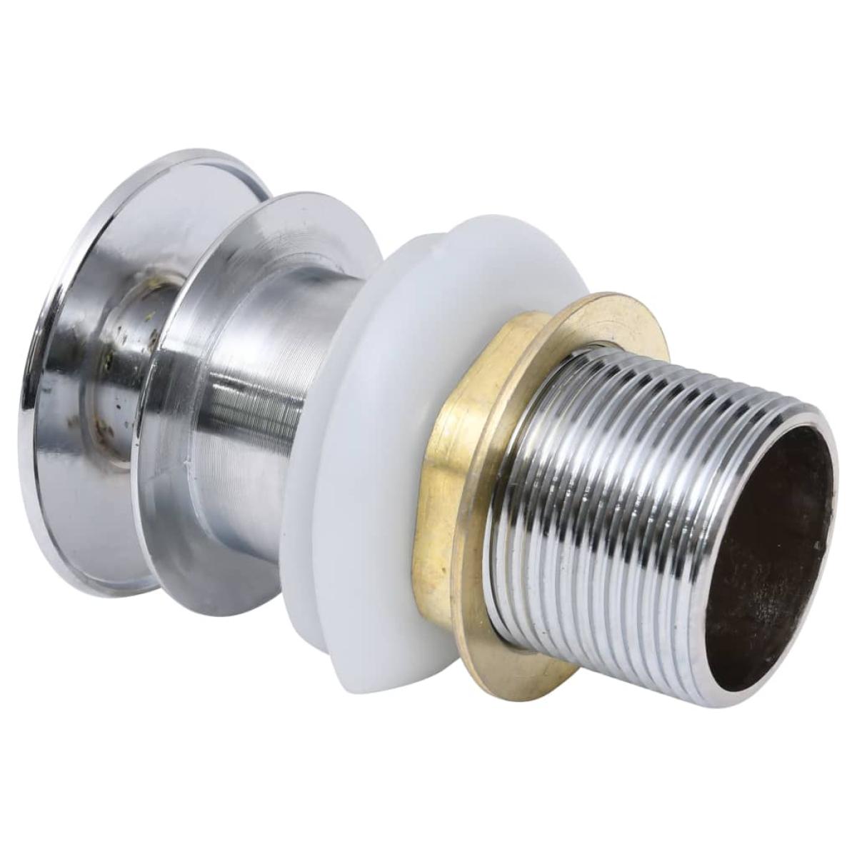 Desagüe empuje sin función desbordamiento plata 6,4x6,4x9,1 cm