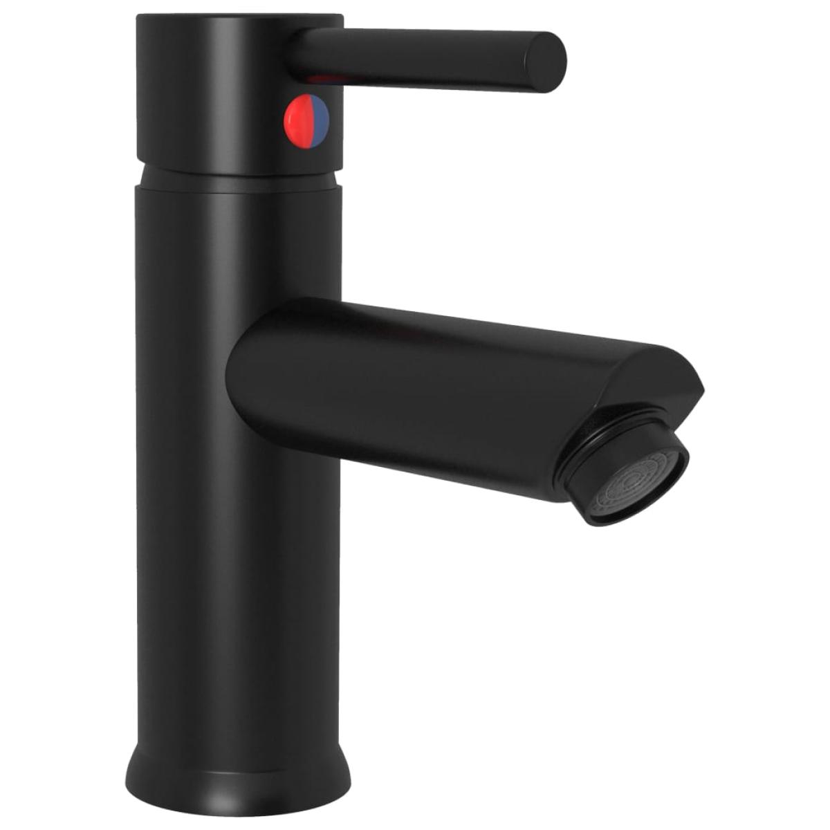 Grifo para lavabo de baño acabado negro 130x176 mm