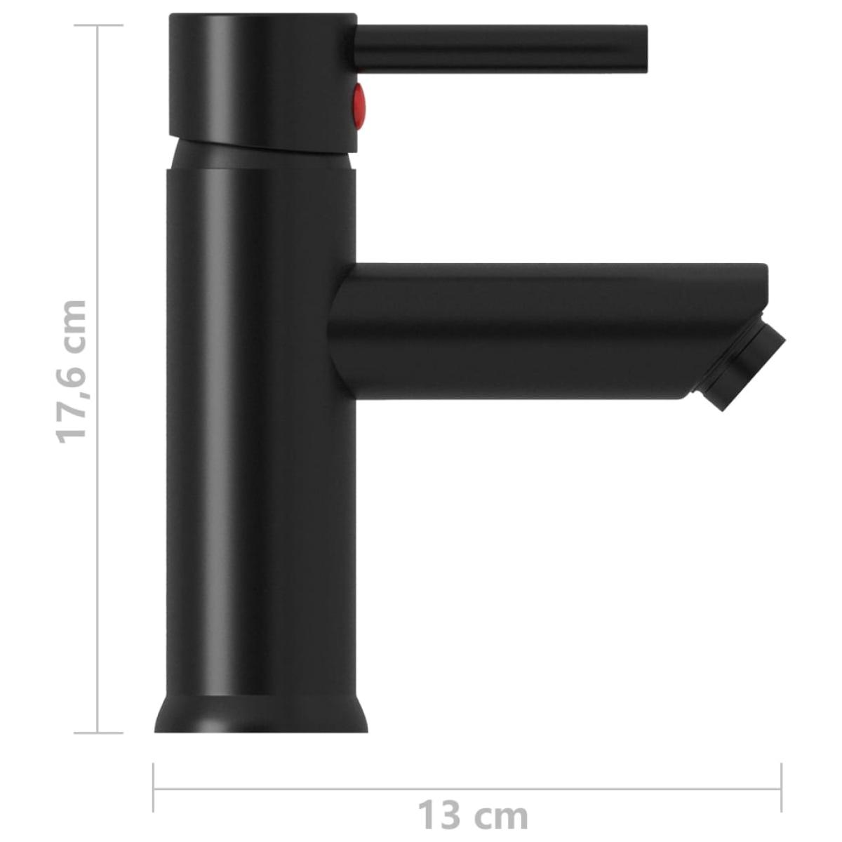 Grifo para lavabo de baño acabado negro 130x176 mm